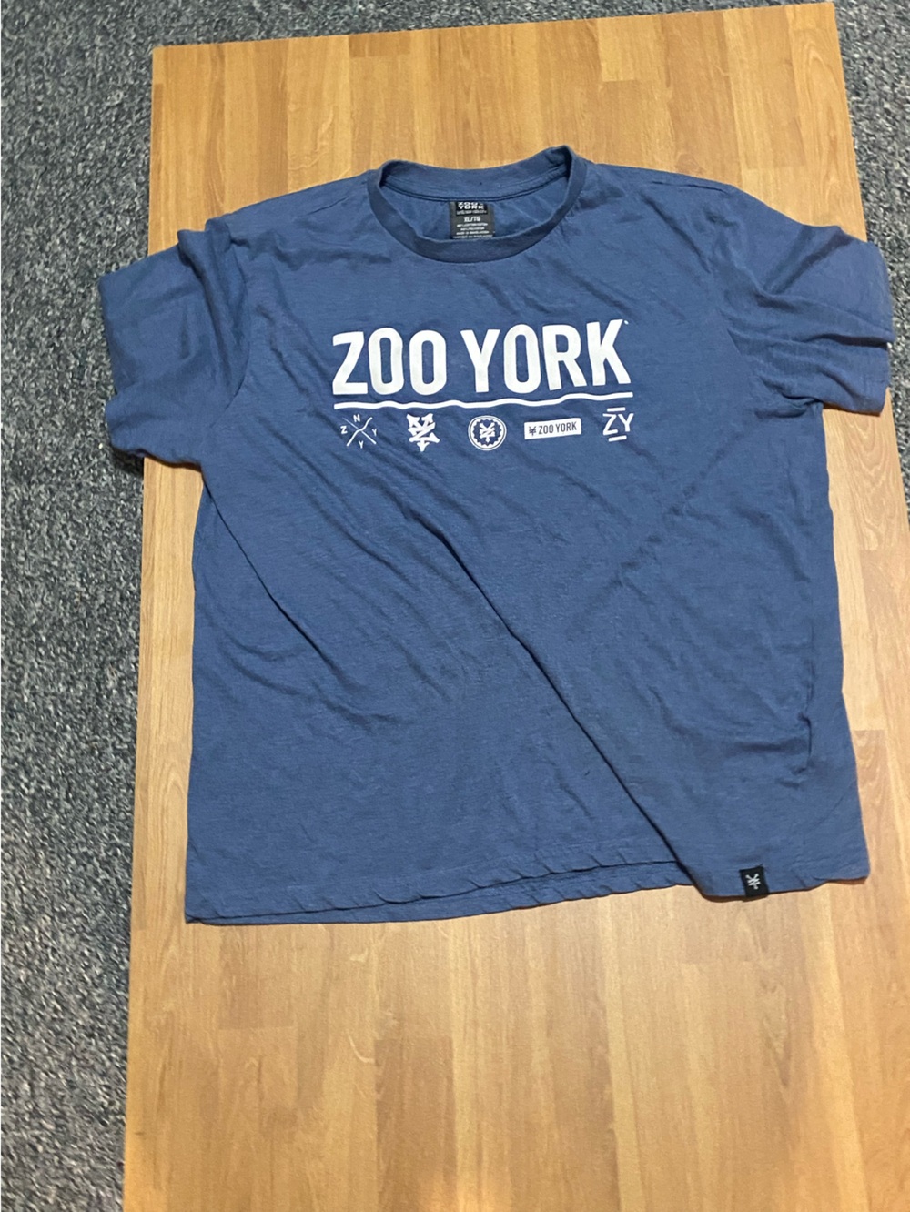 Zoo York Men's Blue Graphic Short Sleeve Tee